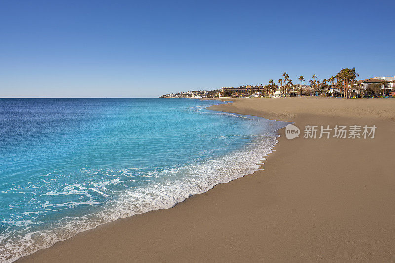 玛贝拉(Marbella)附近的米哈斯科斯塔(Playa La Cala de Mijas Costa)